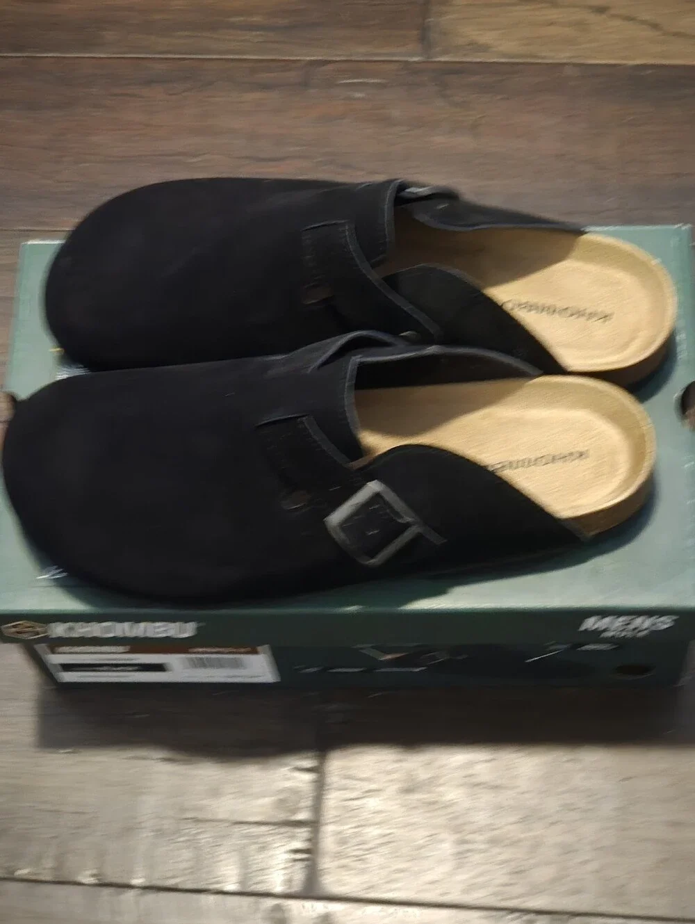 NWT KhomBu Damian Suede Cork Mule Clogs Men's 11